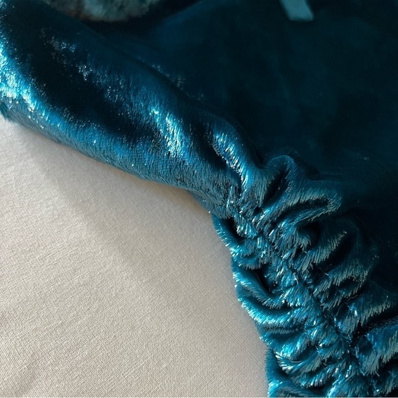 Cinq A Sept Shiny Astrid Dress in Teal Topaz - Picture 11 of 16